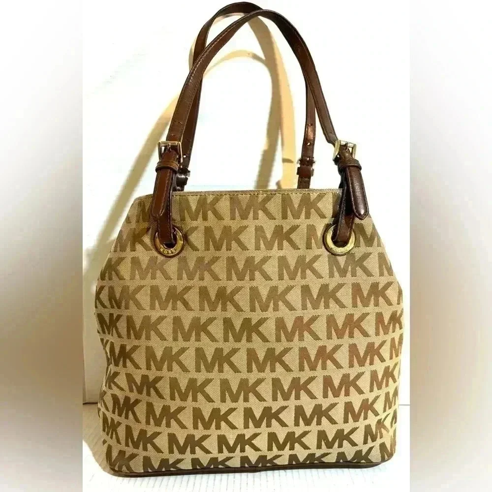 Michael kors MK signature print canvas tote handbag